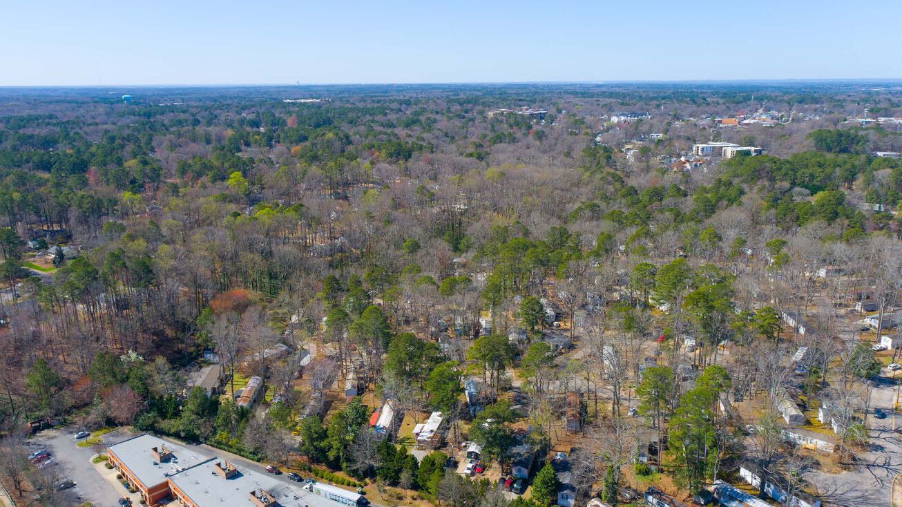 Cary North Carolina downtown and suburban landscape