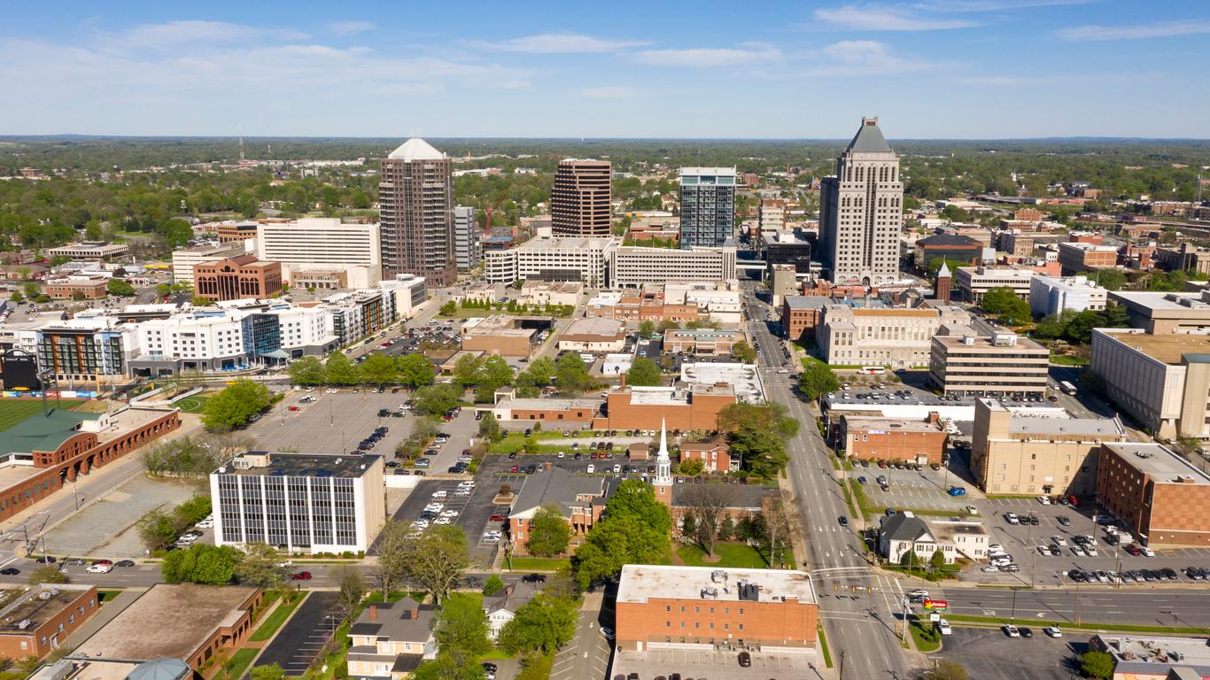 Downtown Greensboro North Carolina skyline