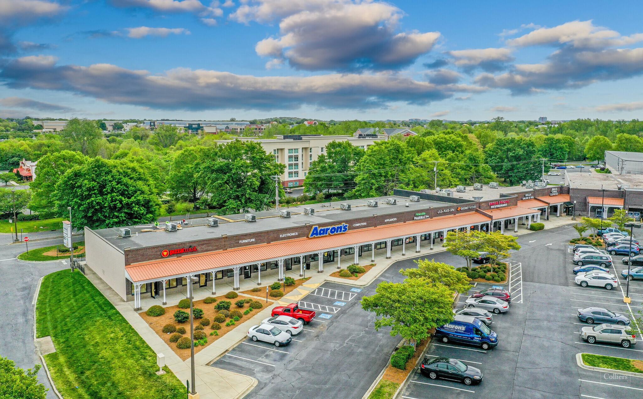 Pineville North Carolina retail corridor and downtown