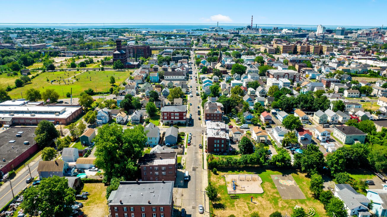 Historic Bridgeport waterfront neighborhood