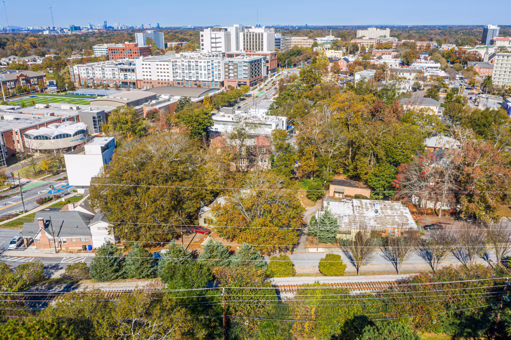 Residential street in Decatur, GA