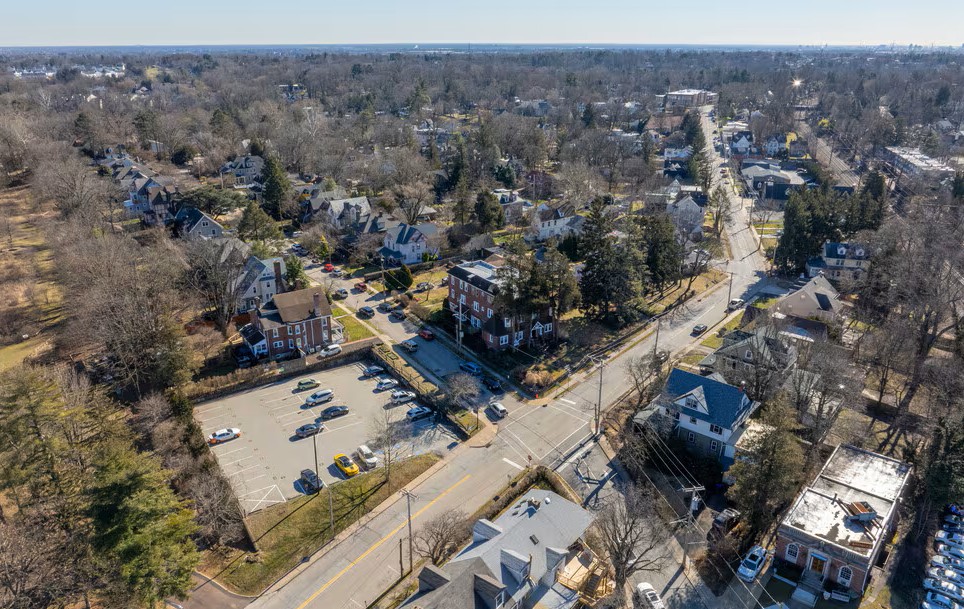 Charming Elkins Park street with brick homes