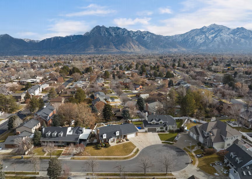 Residential street in Murray, UT