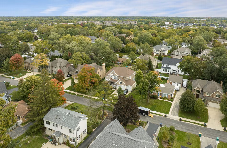 Residential area in Northbrook, IL