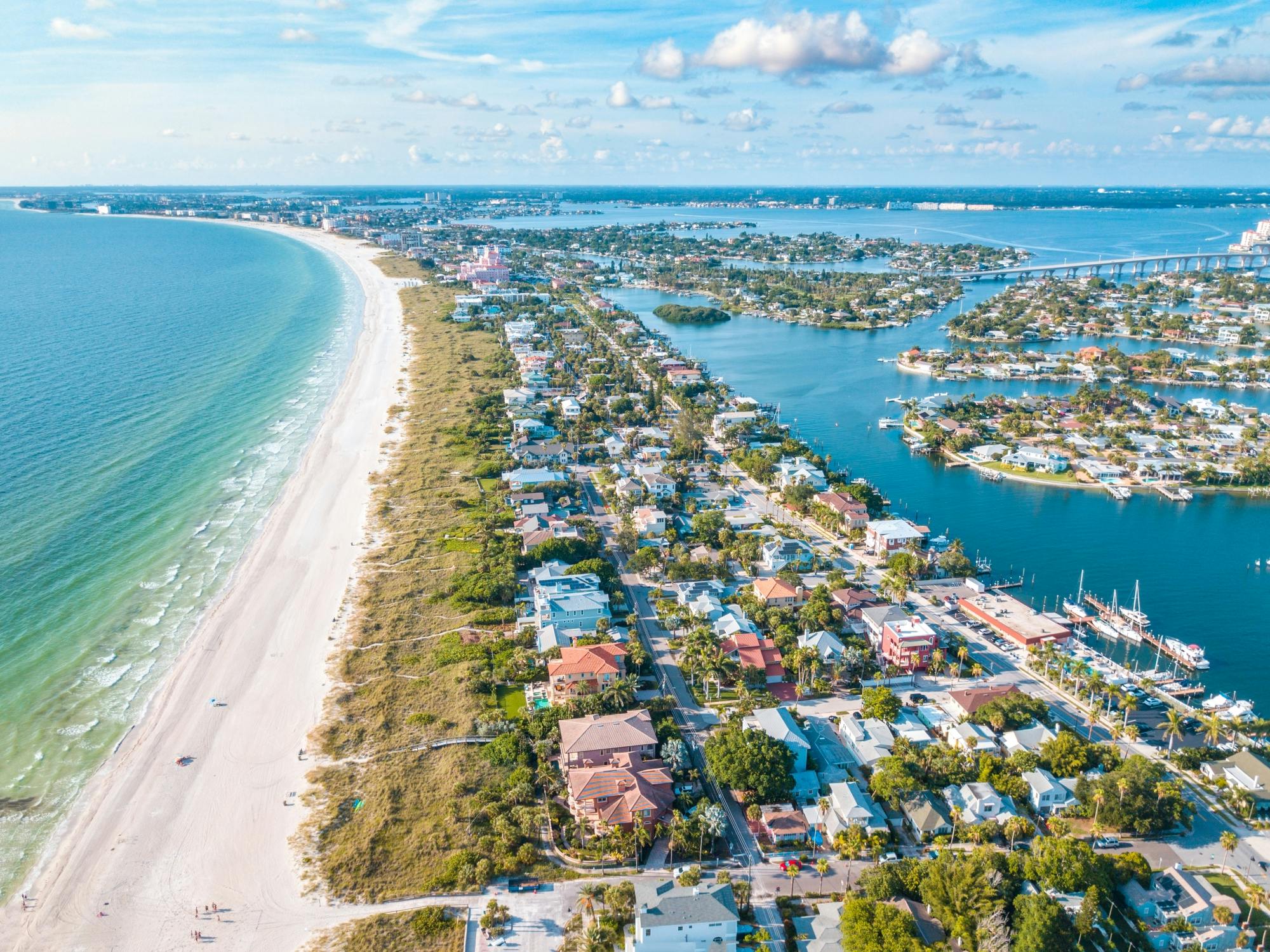 Historic homes and chimneys in St. Petersburg, FL