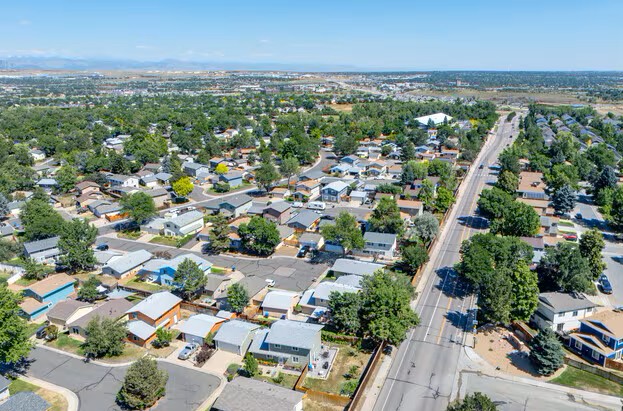 Suburban street in Westminster, CO