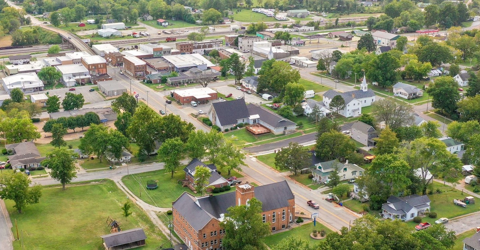 Residential street in Willow Springs, IL